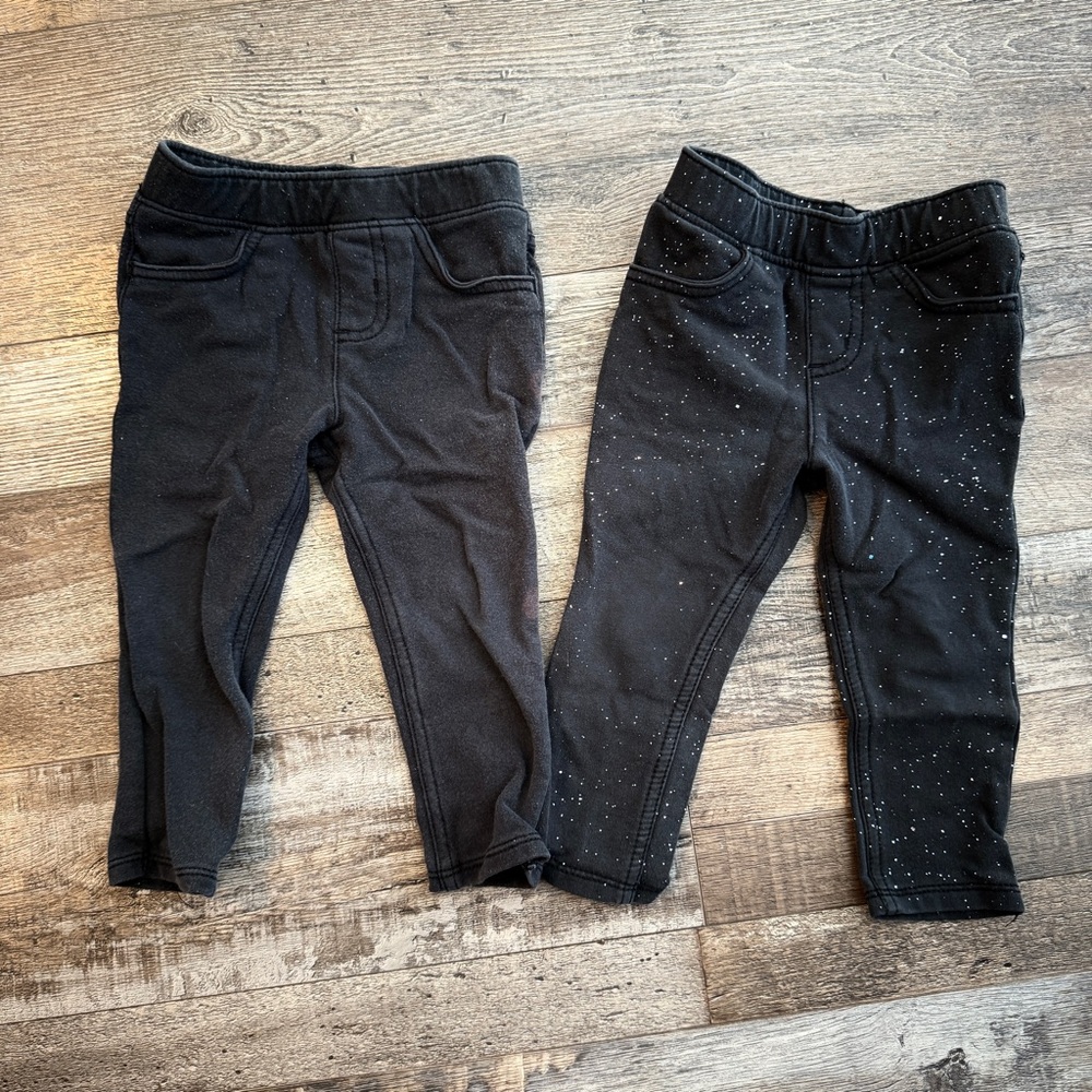 Baby Girl 12 Month Black Leggings